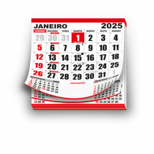 Bloco de Calendário 28x30 cm 2025