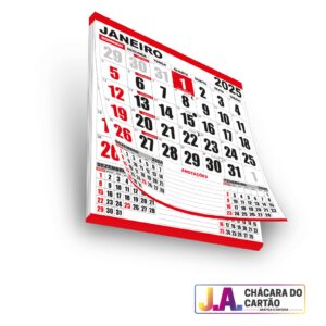 500 Unidades Bloco de Calendário 2025 235x215 mm