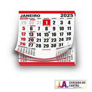 200 Unidades Bloco de Calendário 2025 26x30 cm