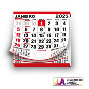 200 Unidades Bloco de Calendário 2025 28x30 cm