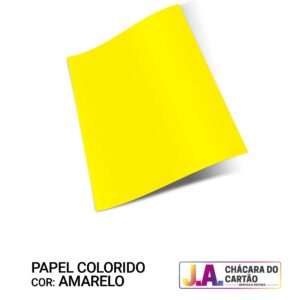 Papel Offset Colorido 240g A3 Amarelo Pacote com 50 folhas