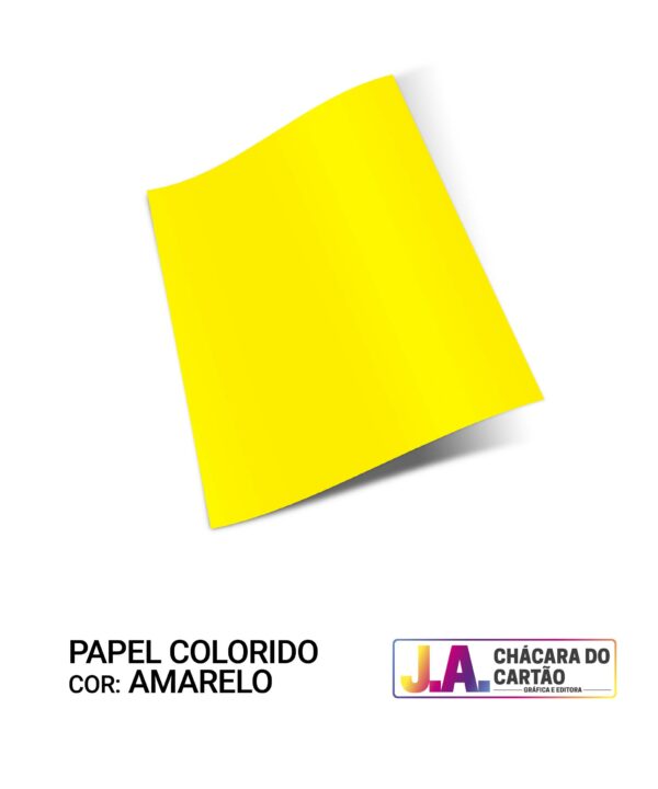 Papel Offset Colorido 240g A3 Amarelo Pacote com 50 folhas