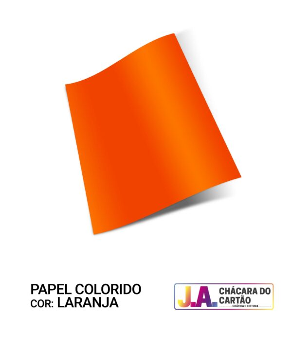 Papel Offset Colorido 240g A3 Laranja Pacote com 10 folhas