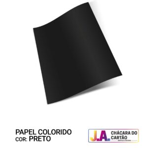 Papel Offset Colorido 240g A3 Preto Pacote com 30 folhas