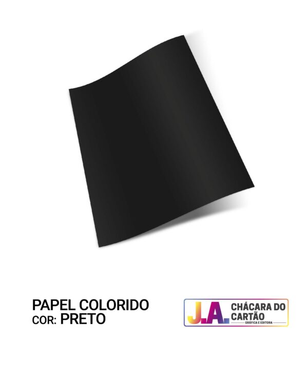 Papel Offset Colorido 240g A3 Preto Pacote com 30 folhas