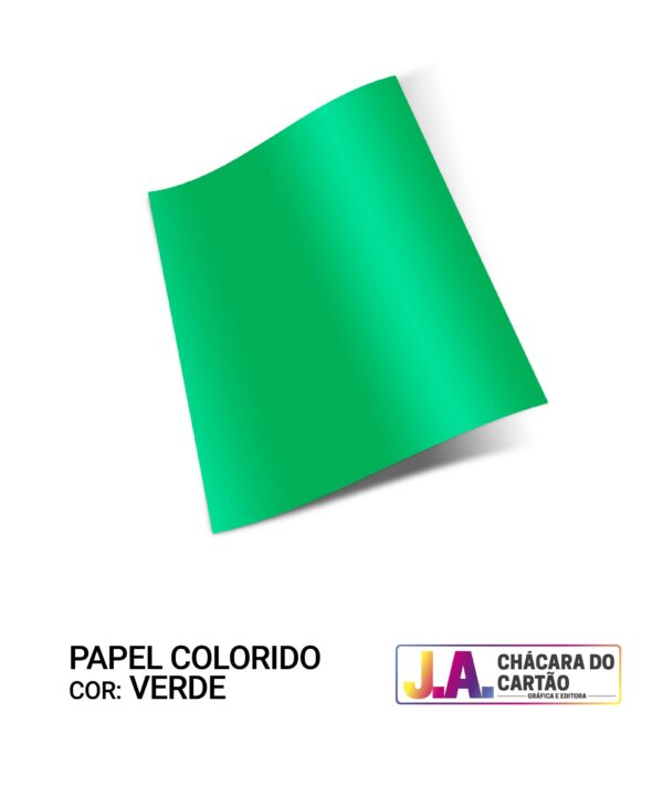 Papel Offset Colorido 240g A3 Verde Bandeira Pacote com 50 folhas