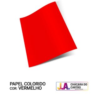 Papel Offset Colorido 240g A3 Vermelho Regal Pacote com 50 folhas