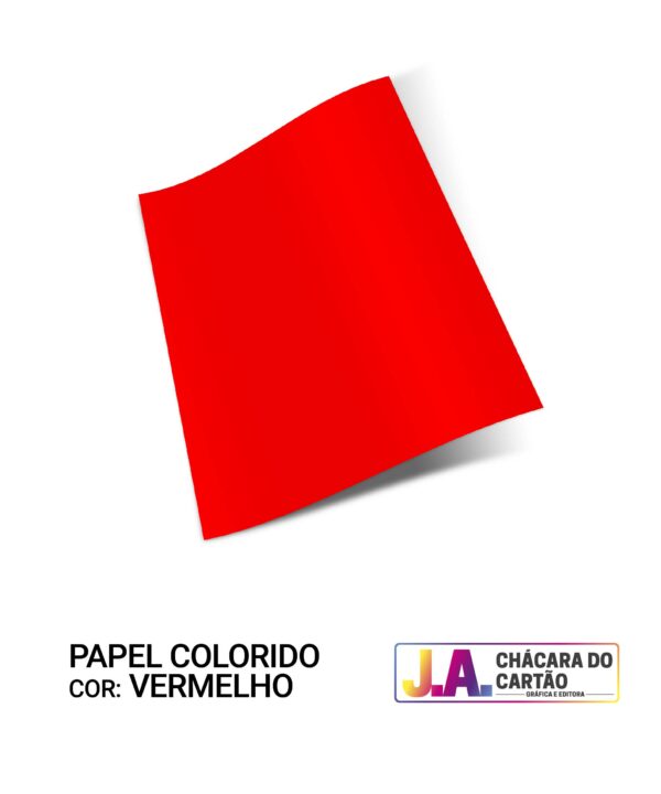 Papel Offset Colorido 240g A3 Vermelho Regal Pacote com 50 folhas