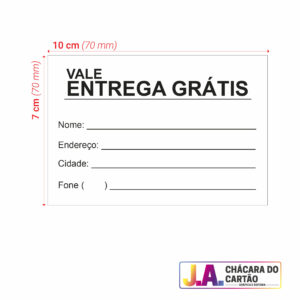 500 Blocos de Vale Entrega Grátis 100x1 via Padronizado